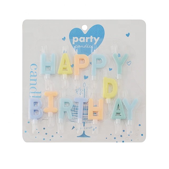 Fenglin Creative Custom Colored Blocks Wax Letter Candles to Decorate Happy Birthday Party Wedding Festival Handmade YIWU CITY