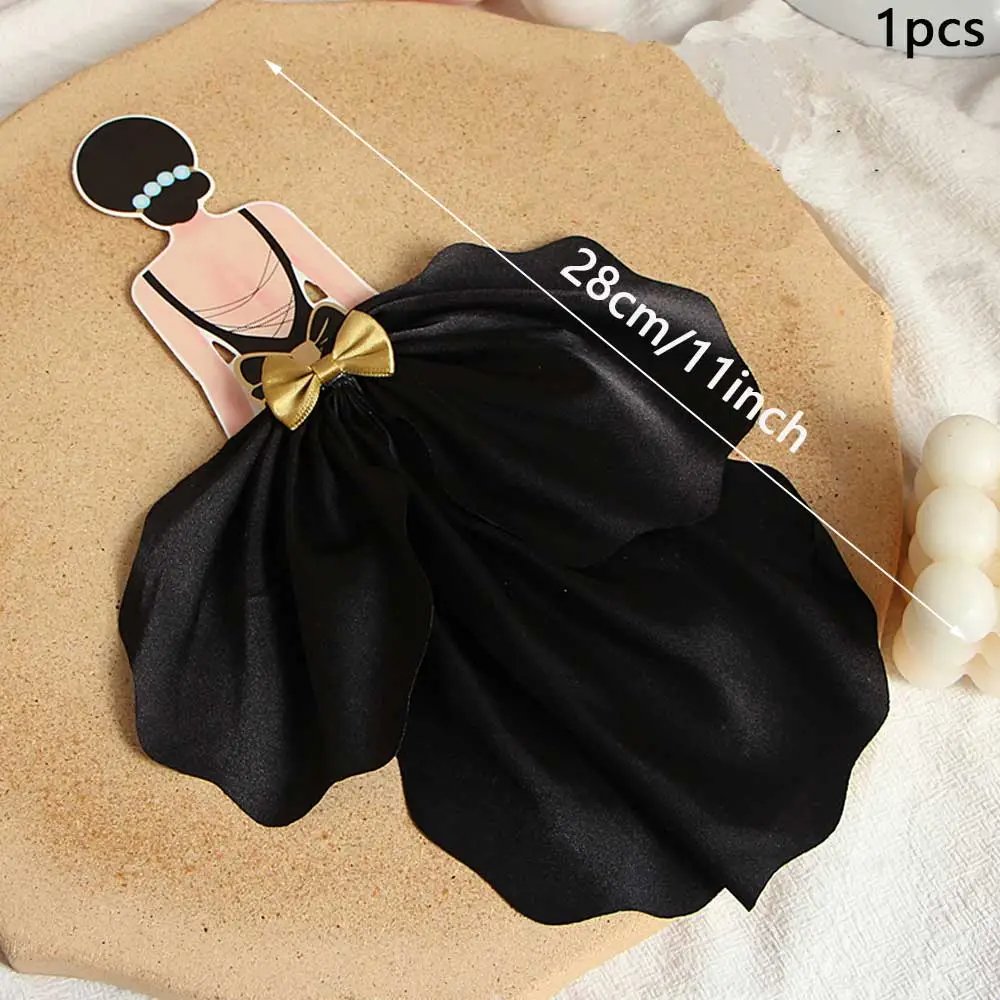 Mother's Day Cake Decorative Bow Fabric Skirt Insert Happy Birthday Wedding Cake Topper Decoration