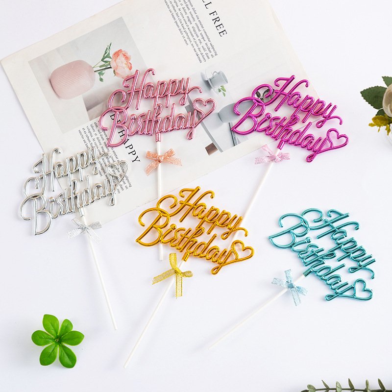KLS wholesale Customized acrylic New Design 3D Sweet One Baby Cake Topper Happy Birthday Topper For Cake Decoration