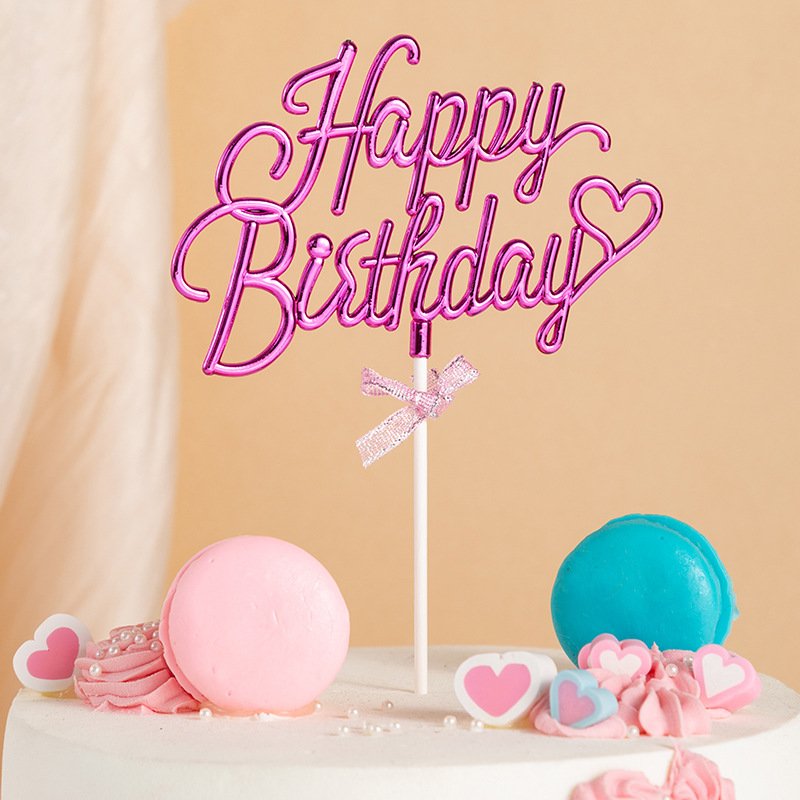 KLS wholesale Customized acrylic New Design 3D Sweet One Baby Cake Topper Happy Birthday Topper For Cake Decoration