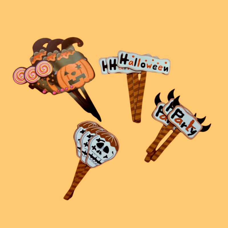 New ins style acrylic cake topper Halloween decoration cupcake Halloween cakes decoration accessories