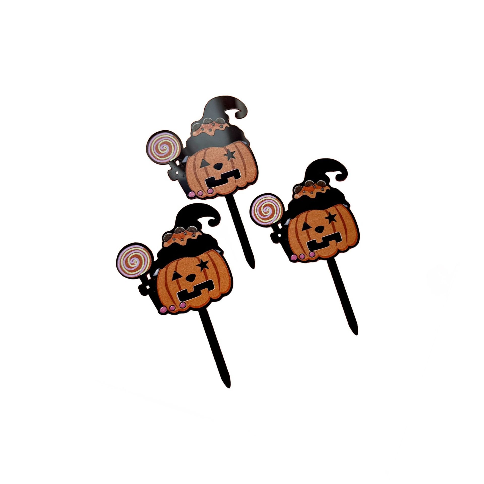New ins style acrylic cake topper Halloween decoration cupcake Halloween cakes decoration accessories