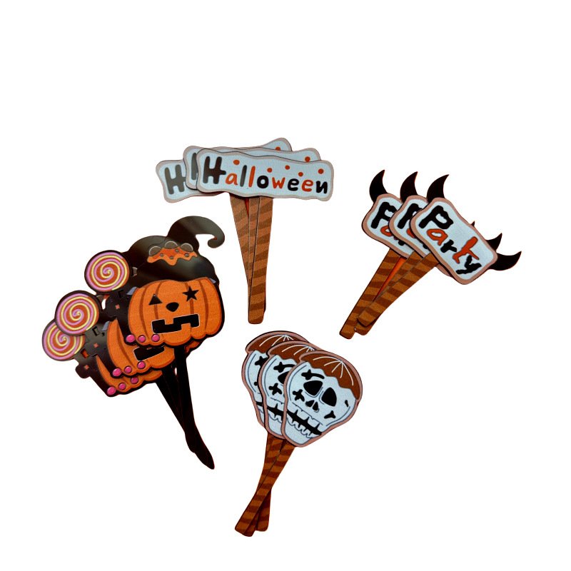 New ins style acrylic cake topper Halloween decoration cupcake Halloween cakes decoration accessories