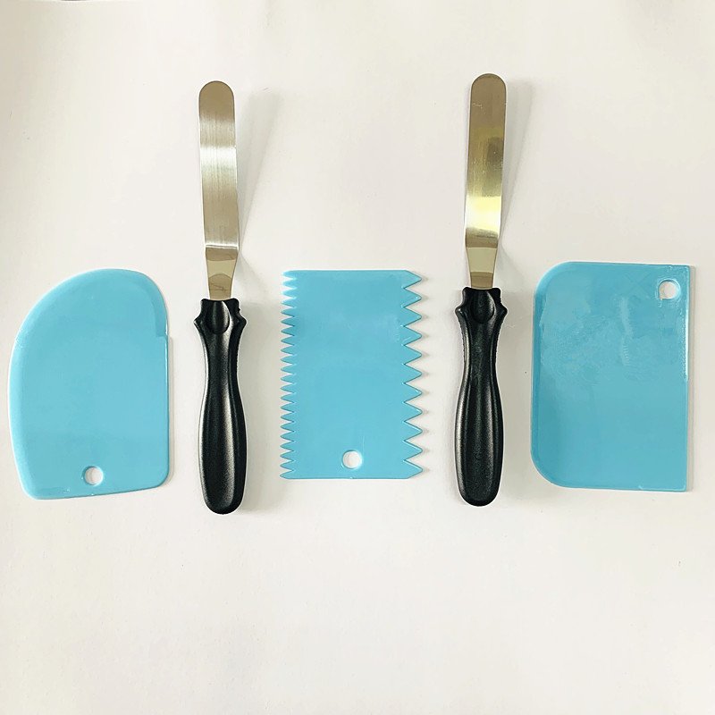 Baking Supplies 6PCS Icing Spatulas Cake Turntable Stand Cake Spinner Decorating Tools Set With Color Box