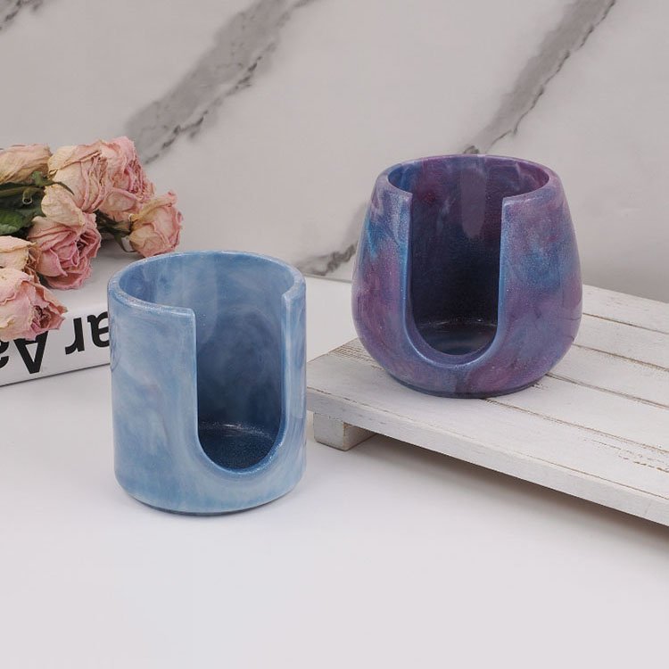 YS DIY Handmade Hydroponics Vase Silicone Candle Mold Round Water Planting Vase Plaster Mould Desktop Green Plant Planting Basin