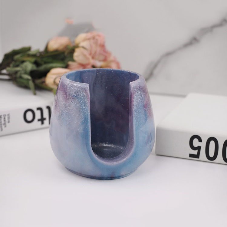 YS DIY Handmade Hydroponics Vase Silicone Candle Mold Round Water Planting Vase Plaster Mould Desktop Green Plant Planting Basin