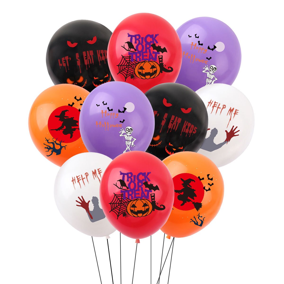 Partycool Halloween Party Supplies Halloween Balloon Banner Ghosted Cake Topper For Theme Party Halloween Decoration Supplies
