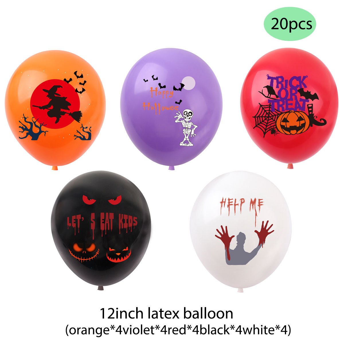 Partycool Halloween Party Supplies Halloween Balloon Banner Ghosted Cake Topper For Theme Party Halloween Decoration Supplies
