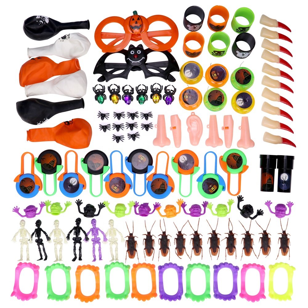 100PCS Halloween Decorations Party Favor Supplies Holiday Costume Toy Set Halloween Party Bags