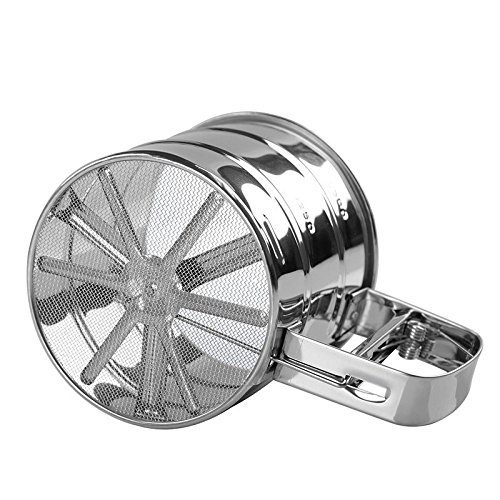 Hot-selling Hand Press Stainless Steel Flour Sifter Baking Pastry Tools Chocolate Powder Sugar Sieve Household Flour filter