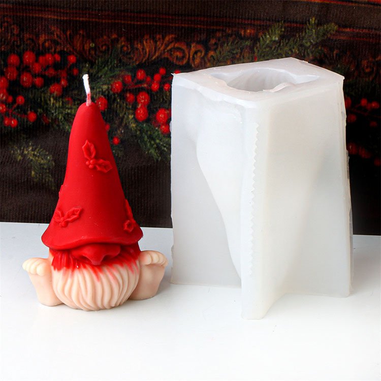 YS Faceless Dwarfs Silicone Candle Mold Christmas Gypsum Decorations Gift Casting Mould DIY Soy Aromatherapy Candle Making