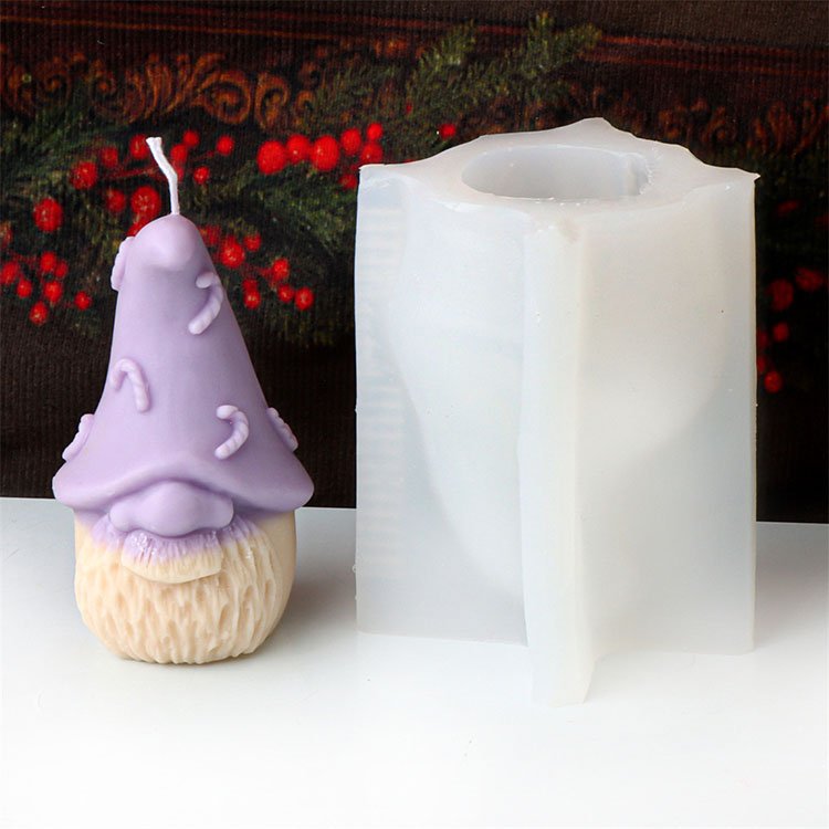 YS Faceless Dwarfs Silicone Candle Mold Christmas Gypsum Decorations Gift Casting Mould DIY Soy Aromatherapy Candle Making