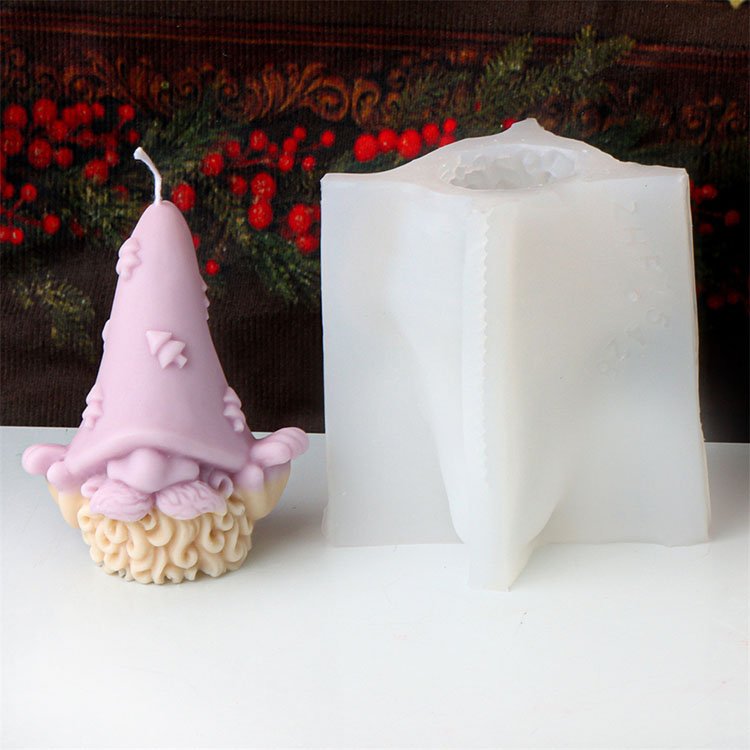 YS Faceless Dwarfs Silicone Candle Mold Christmas Gypsum Decorations Gift Casting Mould DIY Soy Aromatherapy Candle Making