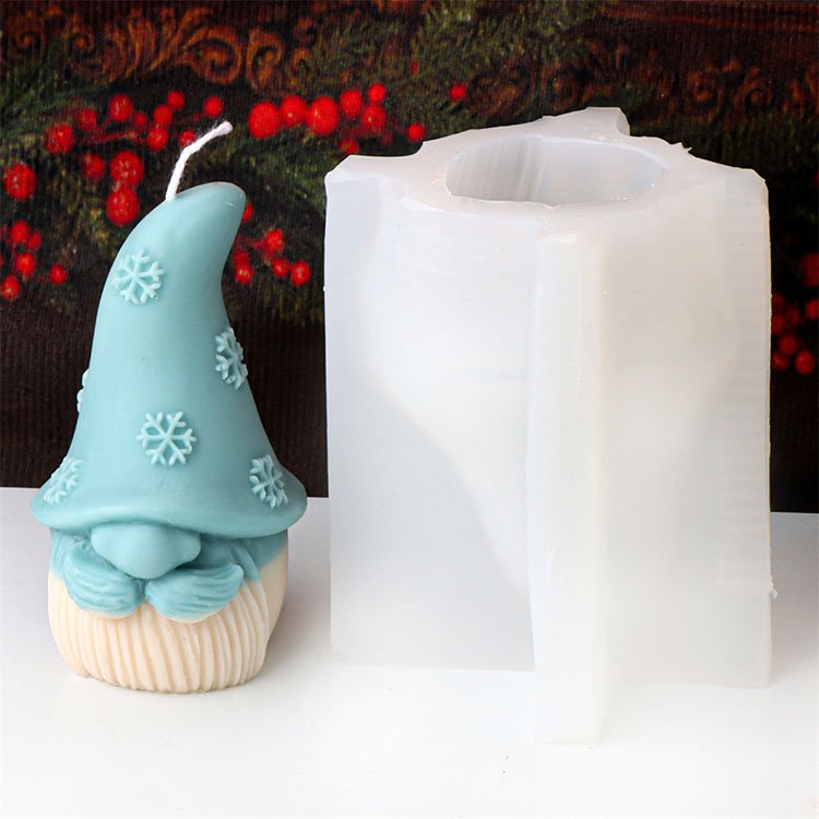 YS Faceless Dwarfs Silicone Candle Mold Christmas Gypsum Decorations Gift Casting Mould DIY Soy Aromatherapy Candle Making