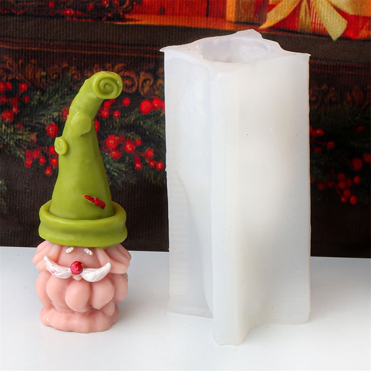 YS Faceless Dwarfs Silicone Candle Mold Christmas Gypsum Decorations Gift Casting Mould DIY Soy Aromatherapy Candle Making