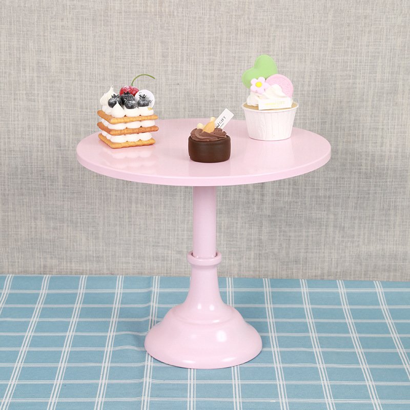 Supply Colorful Round Cake Stand Cake Holder Dessert Stand Metal Plate For Wedding Birthday Party Decorations Cupcake Display
