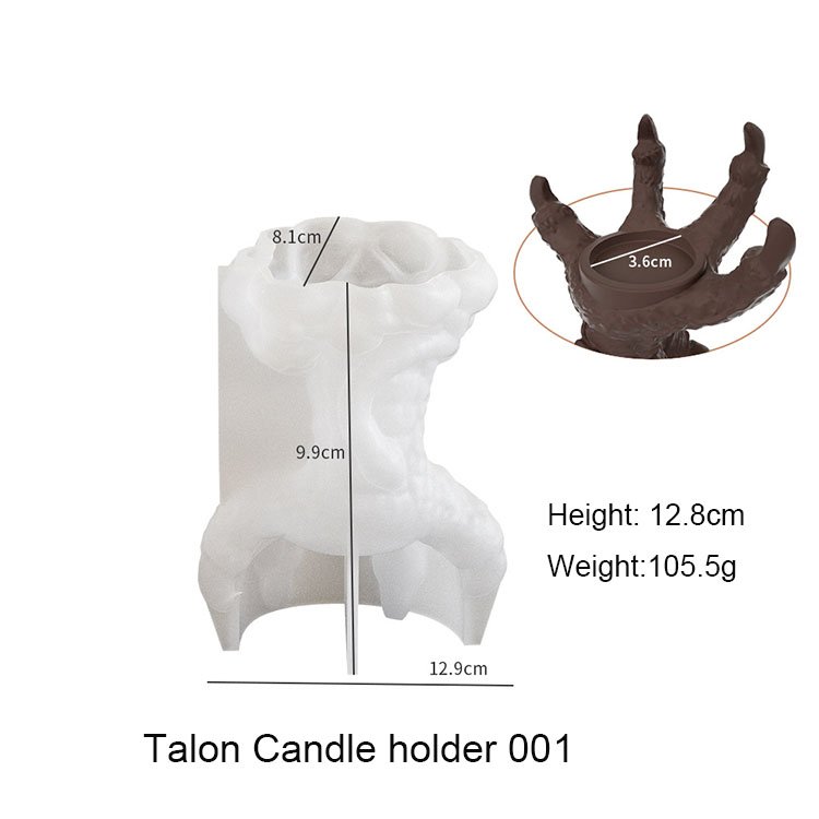 YS Skull Snake Dragon Eagle Claw Candlestick Silicone Mold Candle Holder DIY Gypsum Cement Plaster Jewelry Rack Mold Epoxy Resin