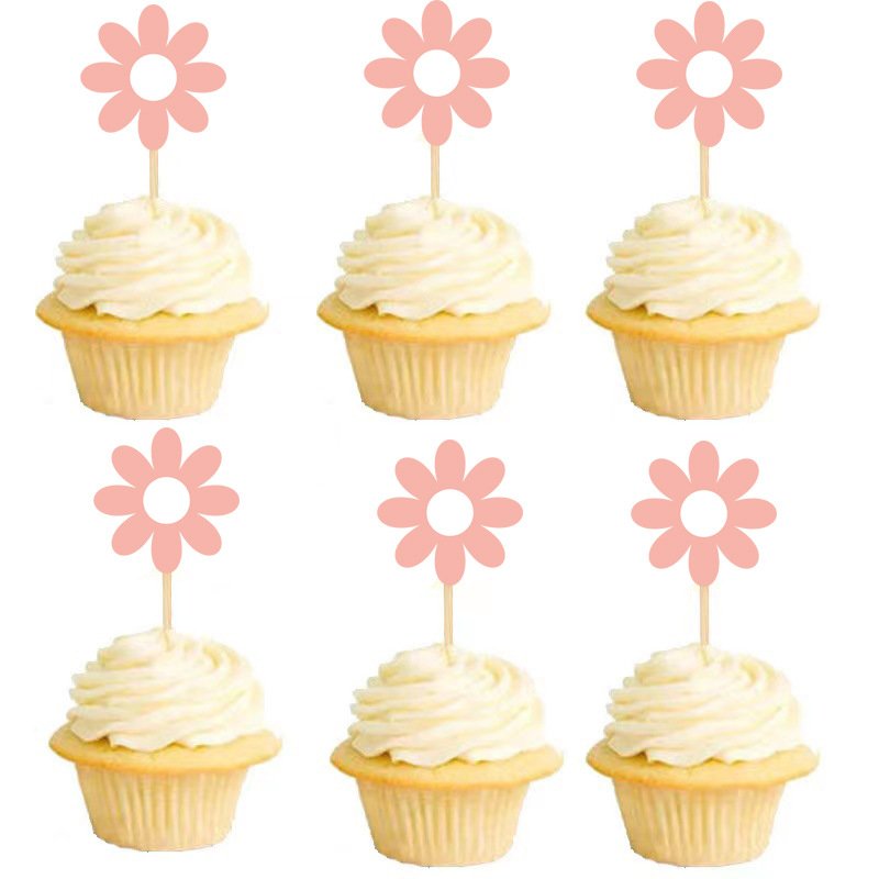 Ychon factory direct wholesale little colorful sunflower cupcake toppers celebration cake toppers