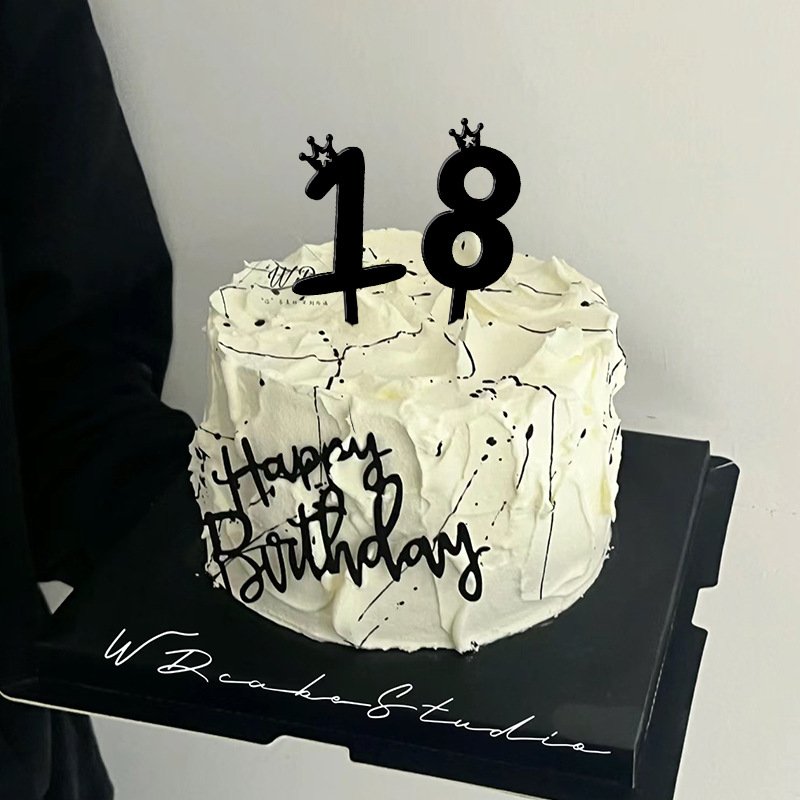 Factory Baking Cake Decoration Cake Card Large small size Crown Digital Acrylic Cake Card