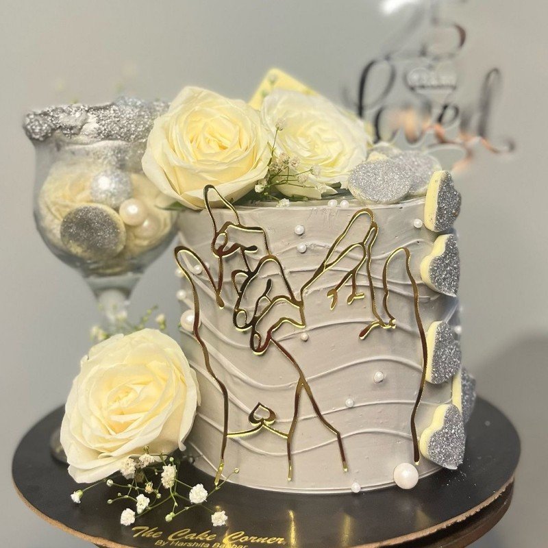 Instagram style Valentine's Day cake topper wedding decoration supplies proposal acrylic cake topper cake decoration