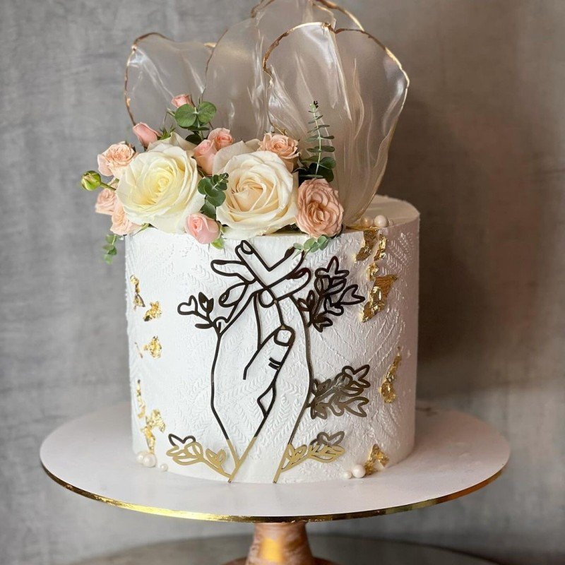 Instagram style Valentine's Day cake topper wedding decoration supplies proposal acrylic cake topper cake decoration