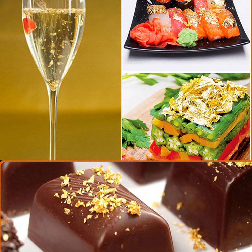 2g gold foil decorative fragments goldflakes silver foil birthday cake decoration baking nail art painting