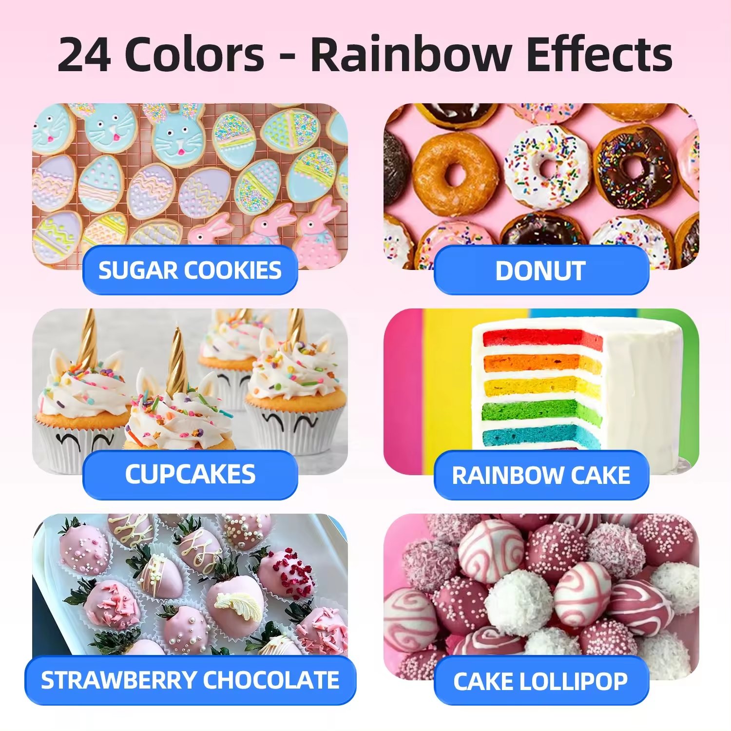 Food Ingredients Additives 24 Colors Oil-based Food Coloring For Bakery Supplies Chocolates and Sweets