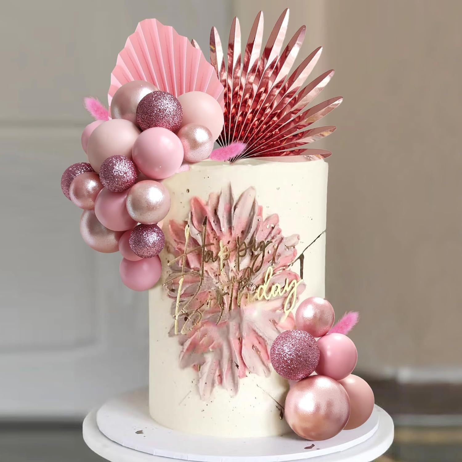 38 pieces Bohemian Cake Decoration Palm leaf cake decoration Birthday wedding Baby shower party supplies