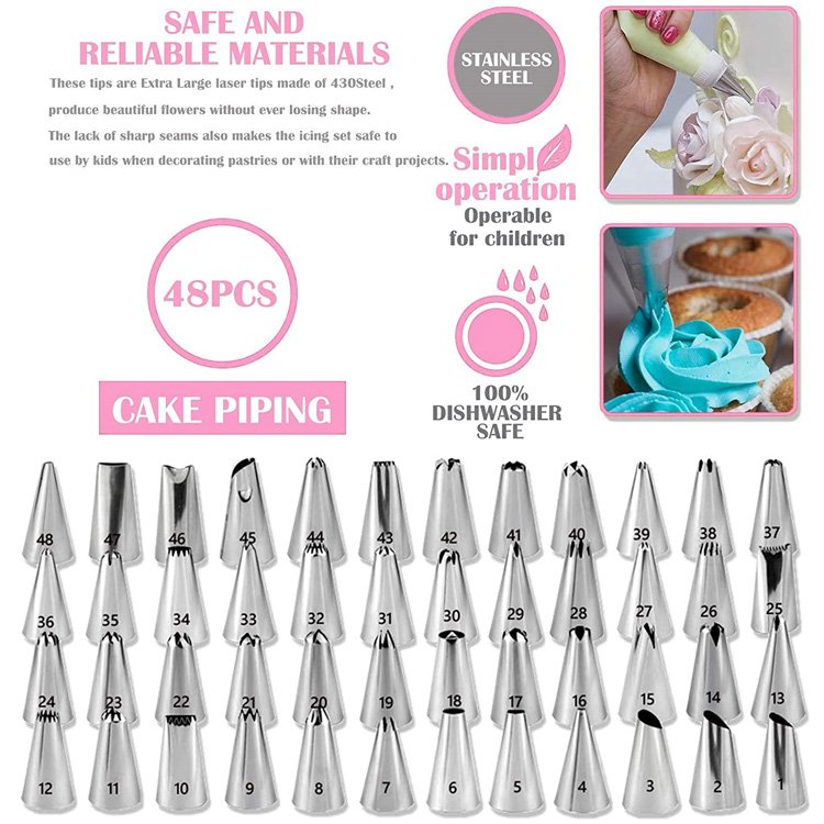Customizable Cake Decorating Supplies tool Kit 464pcs cake baking decorating accessories tool set with cake turntable