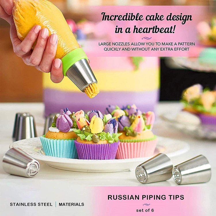 Customizable Cake Decorating Supplies tool Kit 464pcs cake baking decorating accessories tool set with cake turntable