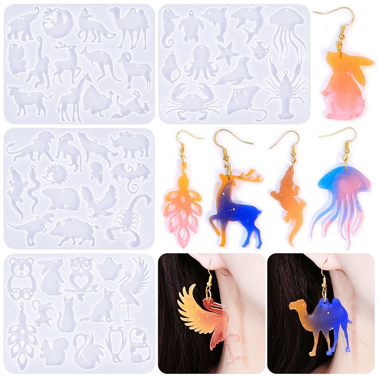YS Animal Series Earrings Pendant Silicone Mold DIY Forest Ocean Animal Jewelry Necklace Keychain Making Mold Handmade Jewelry