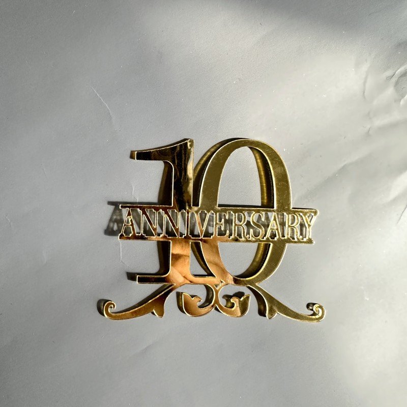 Hot Style Anniversary Cake Decorating Supplies Rose Gold Acrylic 10 20 30 Happy Anniversary Cake Toppers Number Cake Decoration