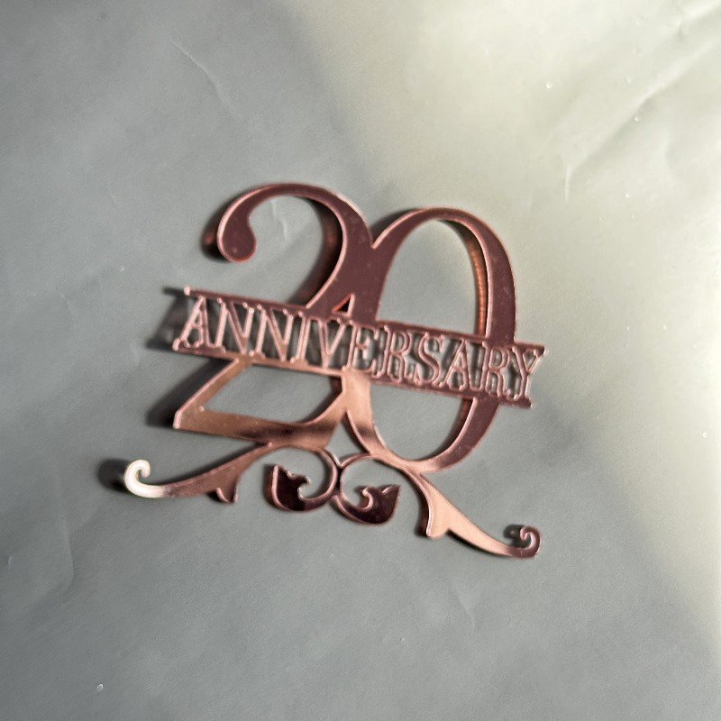 Hot Style Anniversary Cake Decorating Supplies Rose Gold Acrylic 10 20 30 Happy Anniversary Cake Toppers Number Cake Decoration