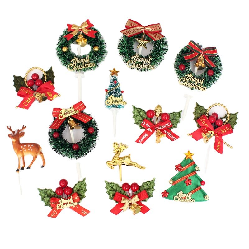 Longstar Wholesale Cake Topper Christmas Cakes Decorations Cake Decoration Accessories for Birthday Party holiday Supplies