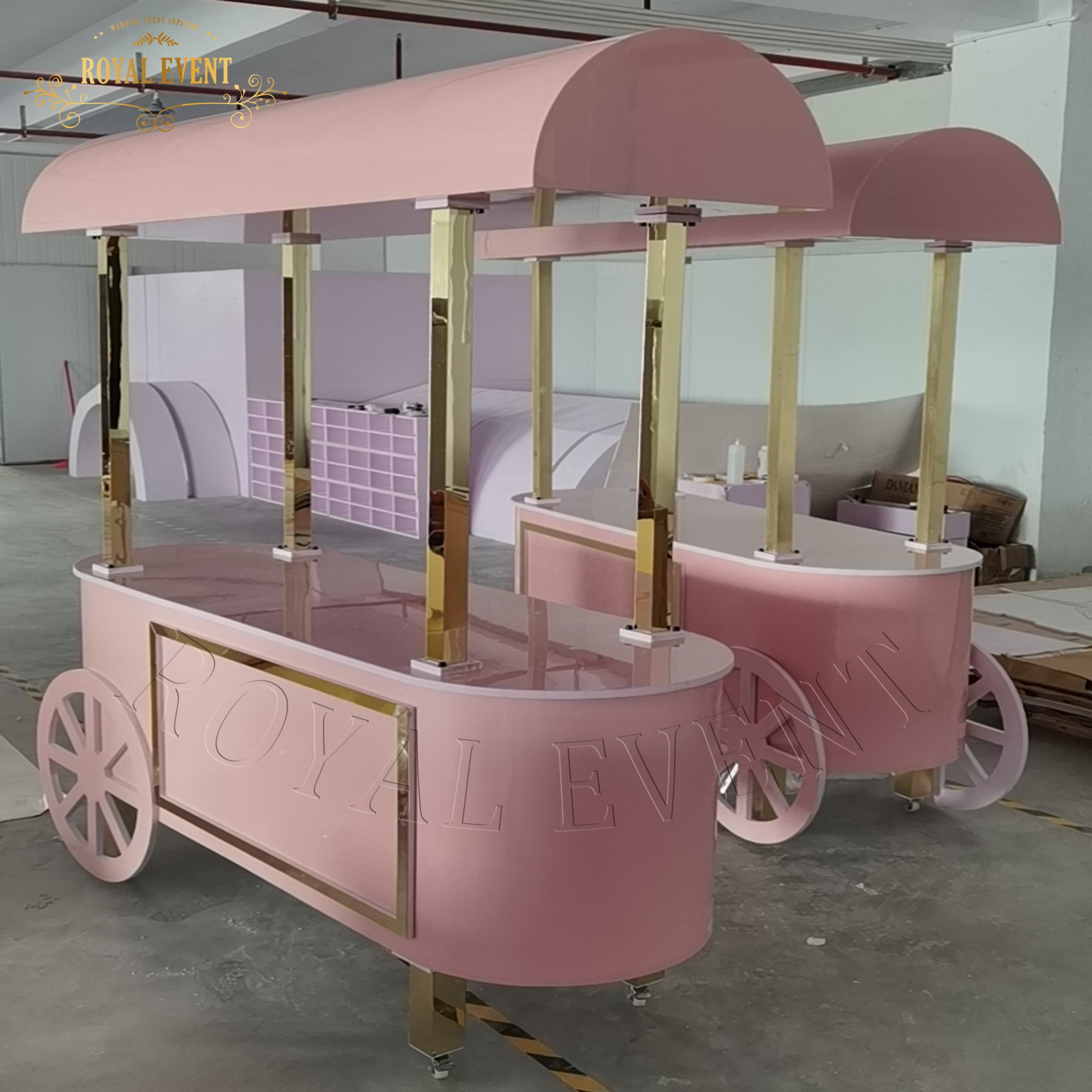 Modern Birthday Party Cake Display Stand Baby Shower Candy Bar Cart Food Carts Party Decoration