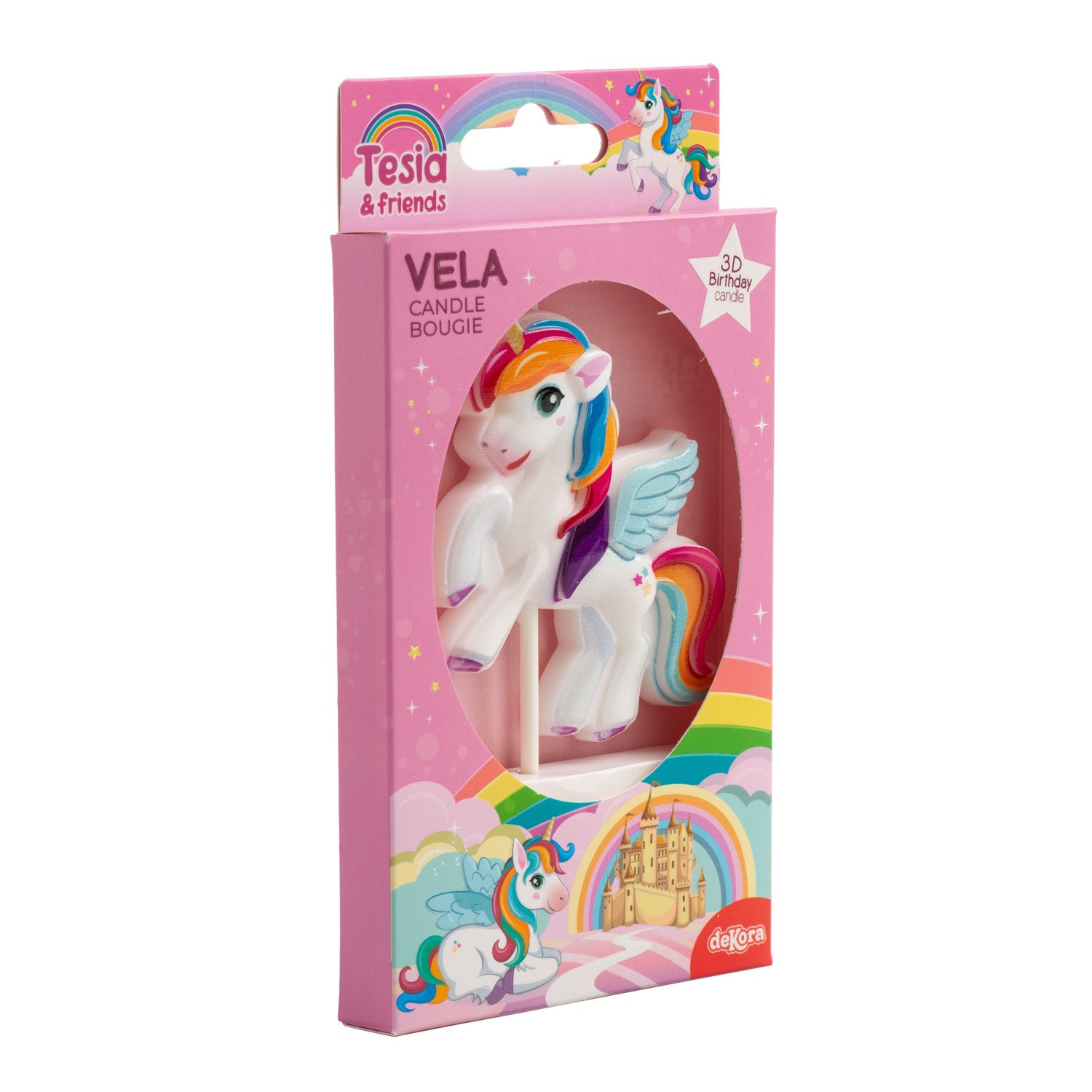 Dekora Brand Display Of 8 Blisters Unicorn Birthday Candle 8X6.2Cm Magical Party Decoration Cake Toppers Wholesale