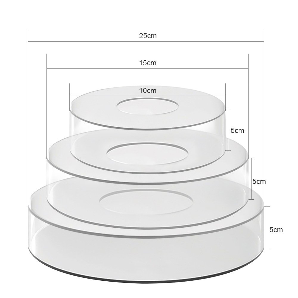 Newest Round Acrylic Dessert Display Rack Cake Stand Clear Fillable Cake Tillers Cake Separator for Wedding Birthday Party decor