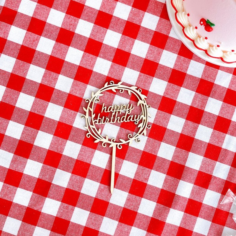 Wood Happy Birthday Cake Topper for Kids Birthday Party Supplies Baby Shower Dessert Cake Decorations