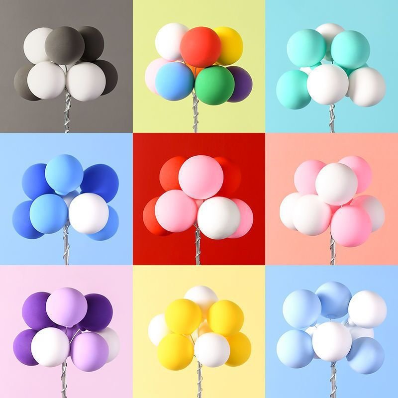 Cartoon toppers for cake children's birthday cake toppers polymer clay balloon colorful balloon wedding party decoration