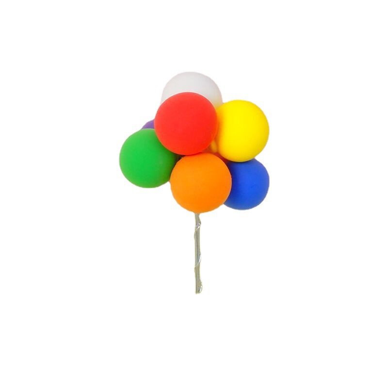 Cartoon toppers for cake children's birthday cake toppers polymer clay balloon colorful balloon wedding party decoration