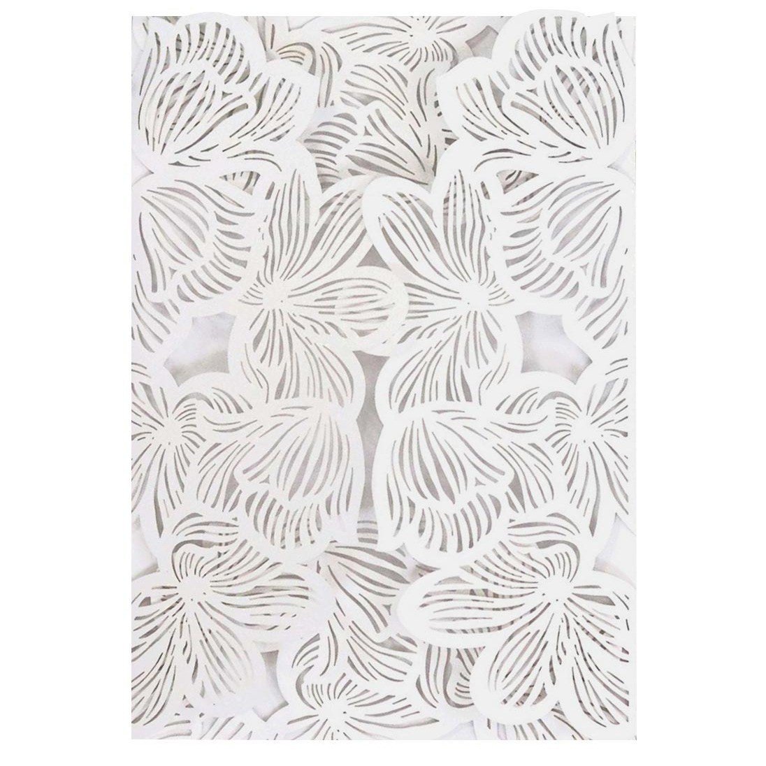 Ychon wholesale wedding invitation cards hollow floral design invite cards best for bridal showers engagement parties