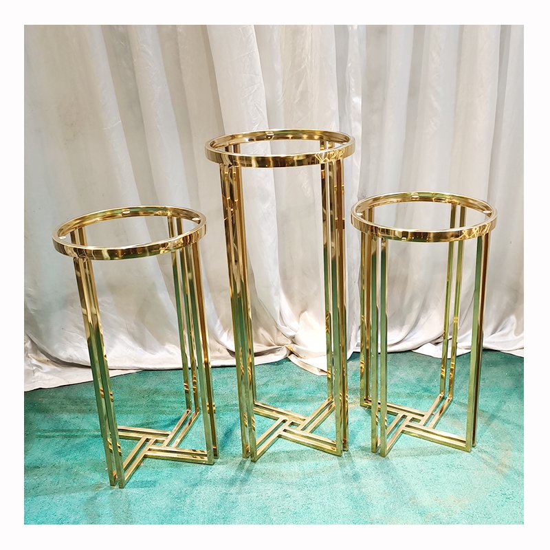 Hot selling Wedding props iron art round cake table Wedding birthday hotel decoration flower stand f banquet decoration