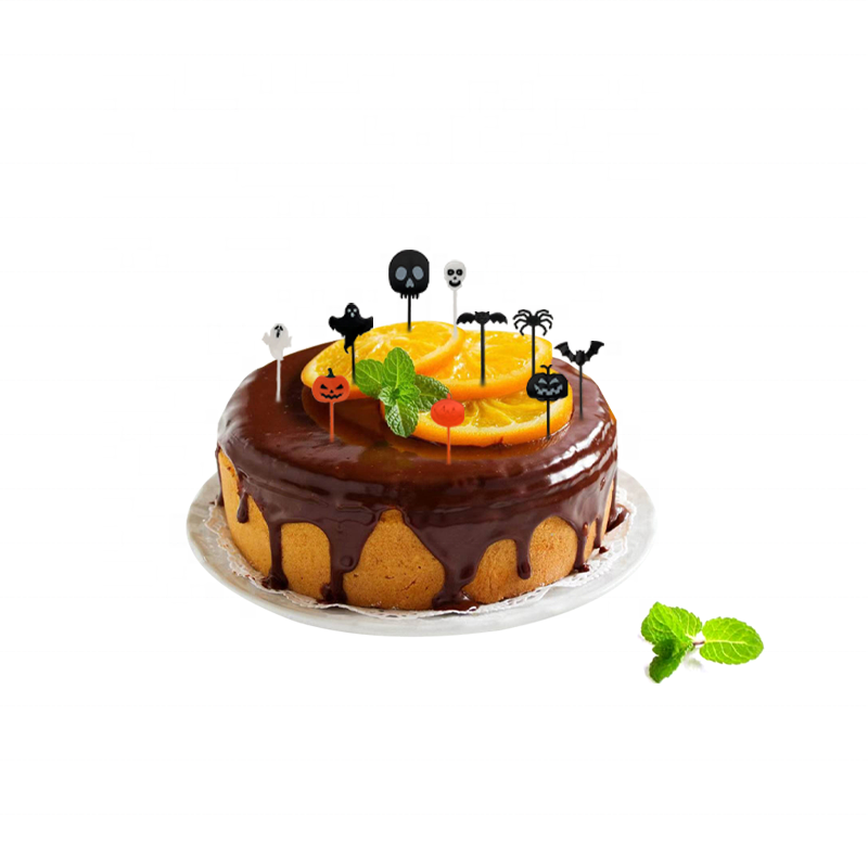 Featured Halloween Pumpkin Cake Inserts Bat Spider Halloween Props Cupcake Decorations Spooky Plastic Cake Inserts