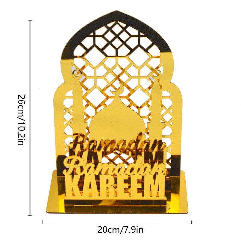 New Arrival Goods Crescent Star Acrylic Mirror Display Platform Three Dimensional Festival Decoration Ornament For Decorate