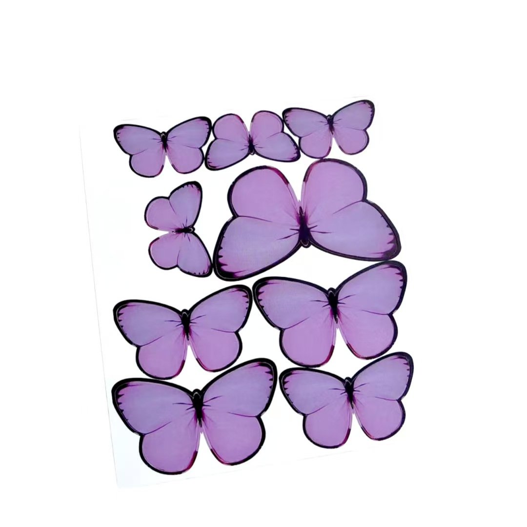 Hot selling Ins style paper butterfly birthday cake decoration simulation butterfly for cake decoration party supplies