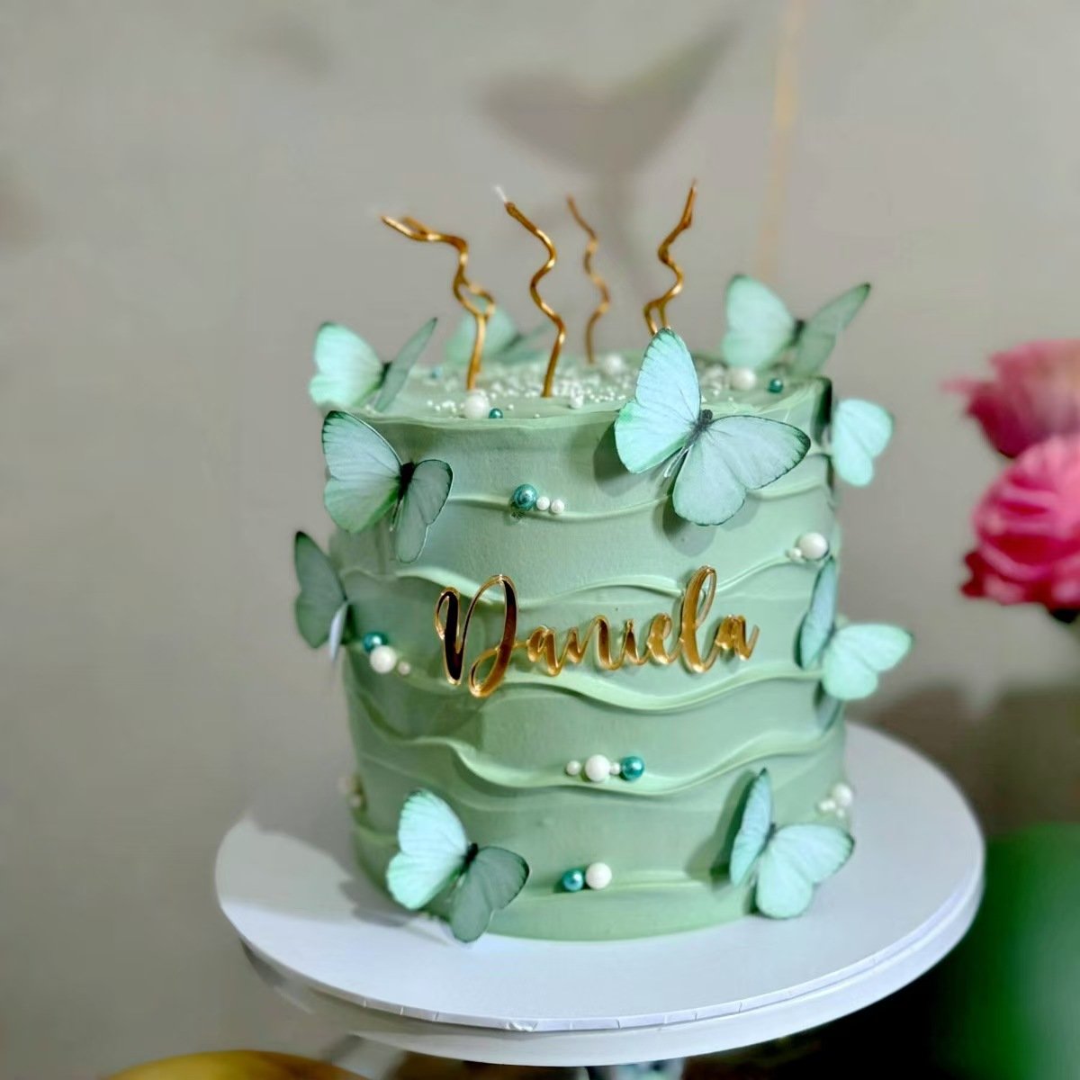 Hot selling Ins style paper butterfly birthday cake decoration simulation butterfly for cake decoration party supplies