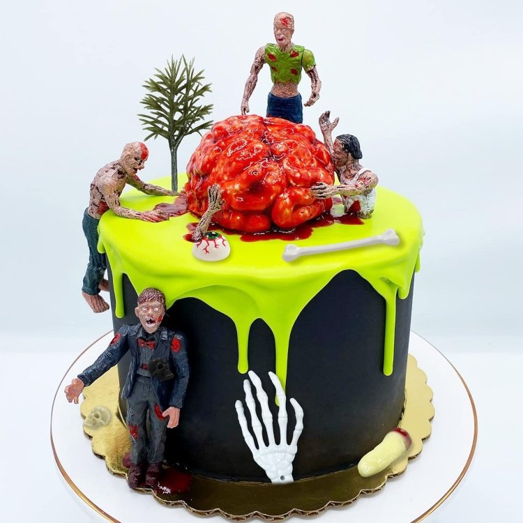 Zombie Cake Decoration Zombie Cake Toppers Zombie Figure Themed Party Decorations for Birthday Wedding Party Cake Decorations