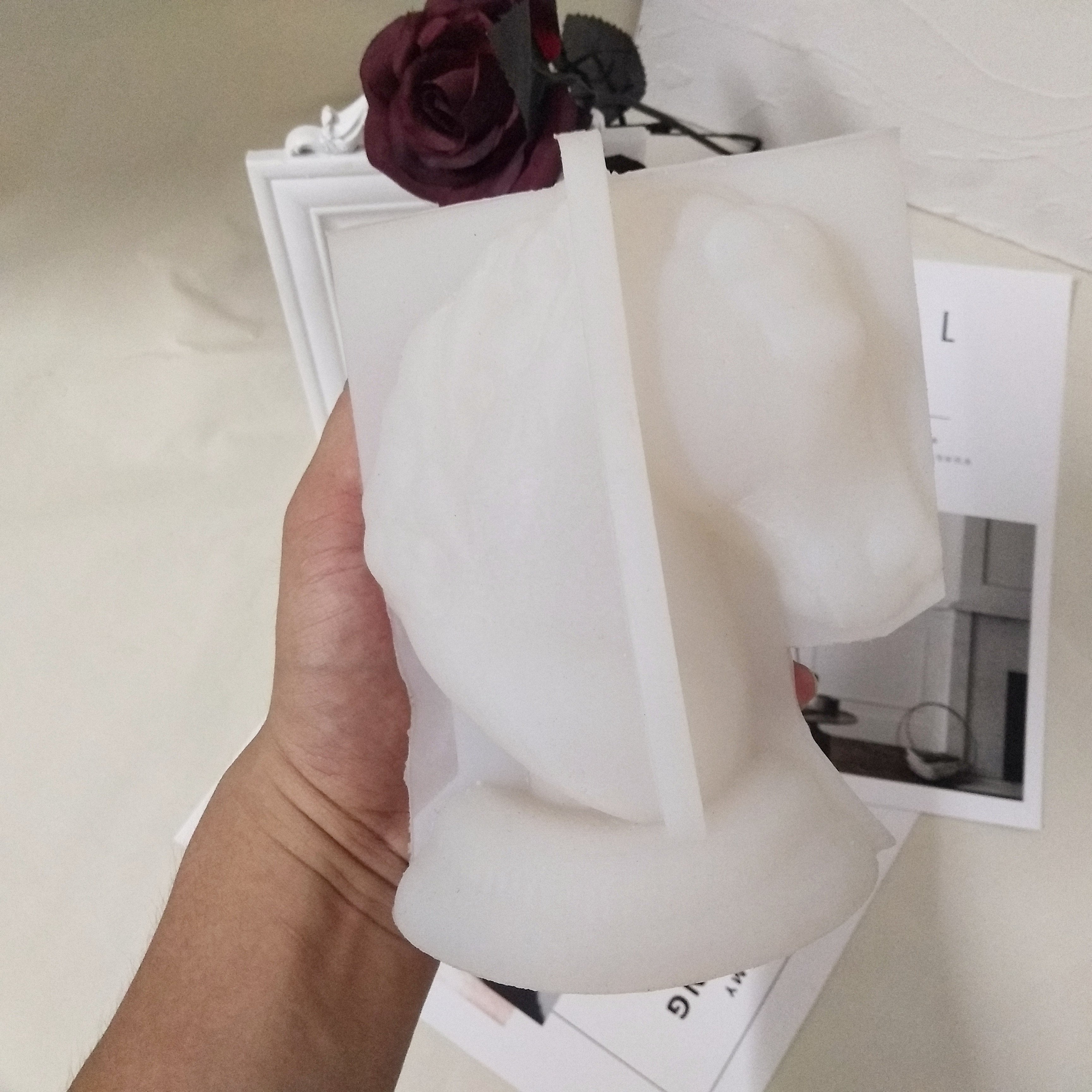 D-8074 Horse Head Silicone Candle Mold Animal Steed Gypsum Form Sculpture Art Crafts Handmade Tools Scented Wax Mould Home Decor