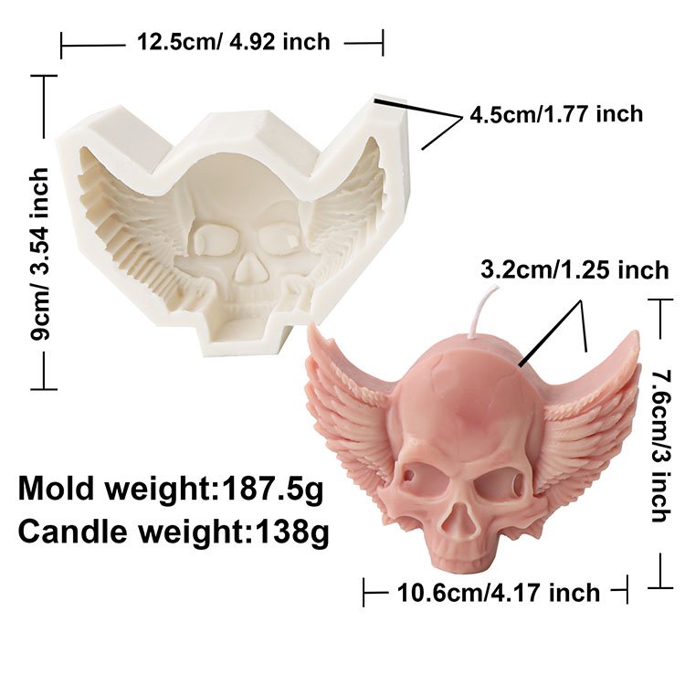 YS Pumpkin Skull Car Silicone Candle Mold Halloween Theme Gypsum Decorations Gift Casting Mould DIY Aromatherapy Candle Making
