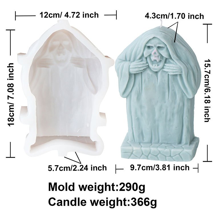 YS Pumpkin Skull Car Silicone Candle Mold Halloween Theme Gypsum Decorations Gift Casting Mould DIY Aromatherapy Candle Making
